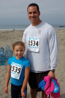 My Daughter and I after a 10k on the beach. Good-times :-)